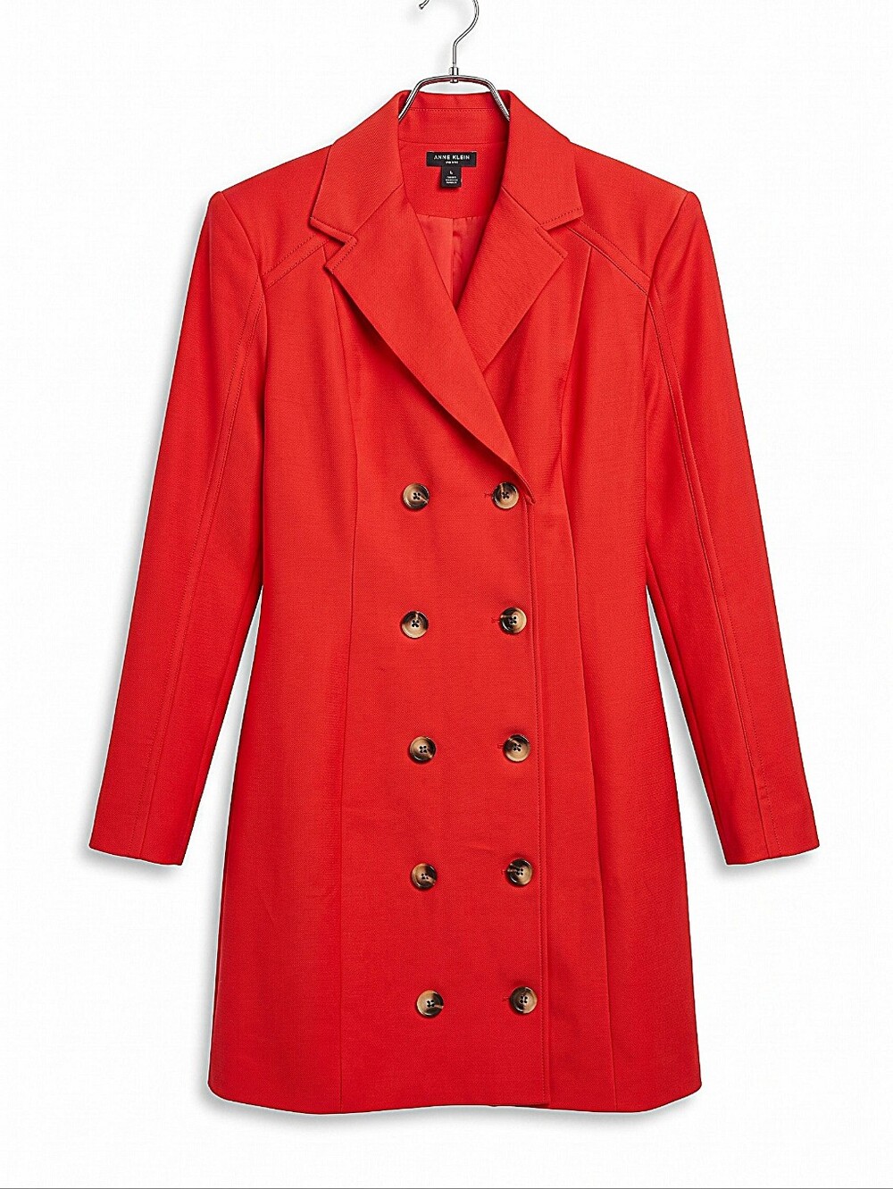 NWT! Karen Miller Vibrant Red Double-Breasted Trench Coat